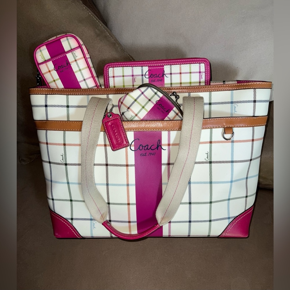 COACH TATTERSALL DIAPER BAG *NWOT*